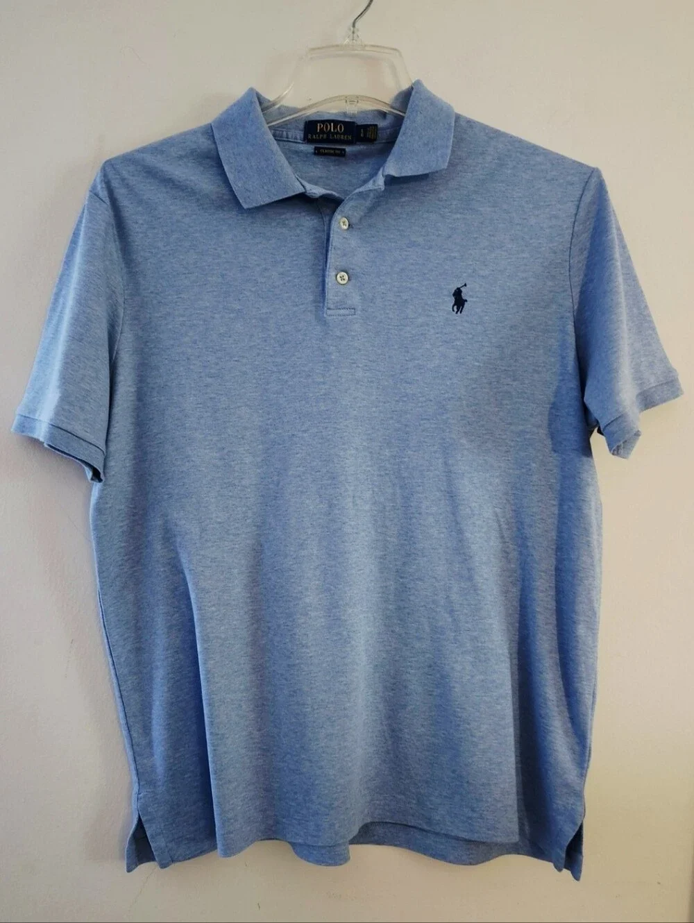 Polo Ralph Lauren Classic Fit 100% Cotton Short Sleeve Shirt Size:L Color: Blue